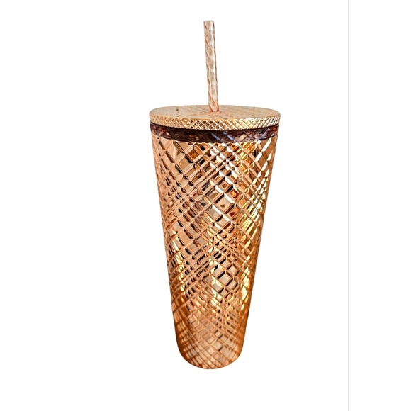 🆕️Rare Starbucks 2023 Studded Rose Gold Jeweled Coffee Tumbler Cup Venti 24oz - Picture 6 of 14